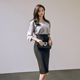 Spring and summer 2025 slim and hip-covered skirt stretch skirt high waist versatile OL skirt professional one-step skirt