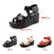 6CM sloped sandals female summer and thick -bottomed Korean version of the mother fish mouth women's shoes to increase versatile magic stick cake shoes
