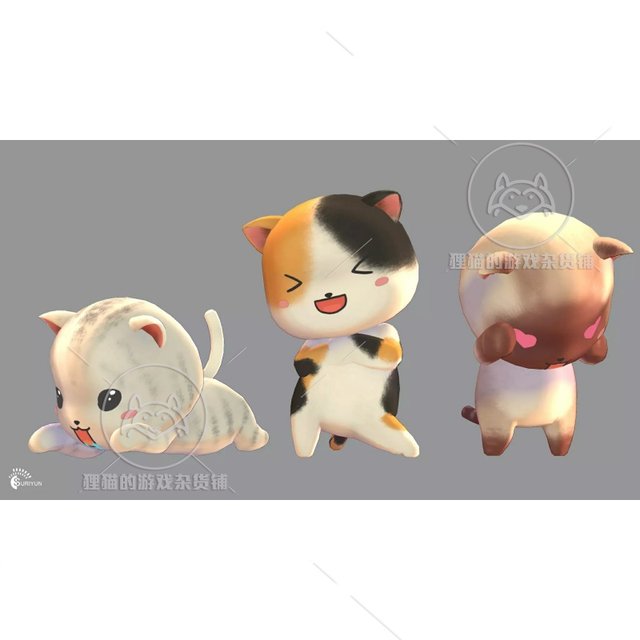 Unity Psps Cat 3.2 package update, cartoon cute cat kitten character model