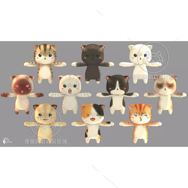 Unity Psps Cat 3.2 package update, cartoon cute cat kitten character model