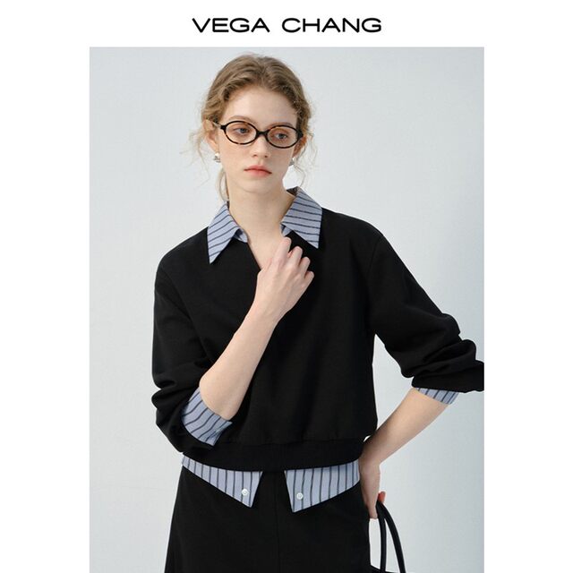Fashionable two-piece set for women 2025 autumn new style splicing design high-end fashionable suit