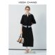 Fashionable two-piece set for women 2025 autumn new style splicing design high-end fashionable suit