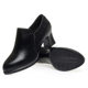 
High heels new autumn thick heels deep-mouth leather shoes without fatigue, comfortable, breathable and elegant middle-aged women's single shoes