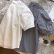 Fat mm large size 300 Jin [Jin equals 0.5 kg] New French niche design sense five-point sleeve T-shirt for women in summer loose plaid top trendy
