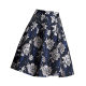 High waist printed short skirt women's 2025 spring and autumn new retro puffy skirt A-line skirt pleated skirt umbrella skirt