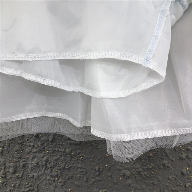 New denim skirt for women summer fashion Hong Kong style mesh splicing A-line hip skirt high waist slim short skirt for women
