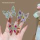 Children's hairpins with moving rhinestone butterfly hairpins, cute hairpins that can fly, side clips for broken hair and bangs clips