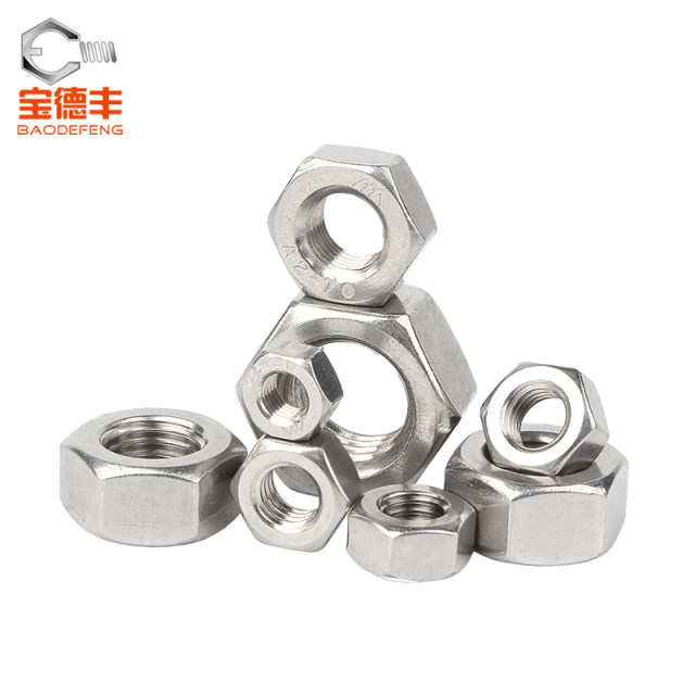 304 stainless steel hexagonal nut nut bolt screw cap collection M1M2M3M4M5M6M8M10M12-M64