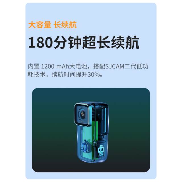 SJCAM Speed ​​Shadow C200 Thumb Sports Camera Motorcycle Driving Camera 4K HD Non-360 Degree Panorama