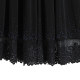 Embroidered lace spliced ​​half-length long skirt for women 2024 summer new middle-aged high-waist umbrella skirt drooping A-line large hem skirt