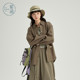 Zihan outdoor round neck striped vest patch embroidered loose shirt jacket two-piece suit for women's spring and autumn new style