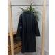 Spring women's loose black long leather windbreaker spring and autumn temperament retro motorcycle suit
