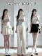 Hot girls' niche design sense small flying sleeve knitted short sleeve 2025 summer new slim fit slim V-neck versatile top