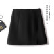 Irregular slit skirt for women Spring and Autumn 2024 new high-waisted slim apricot color a-line skirt large-size hip-pack short skirt
