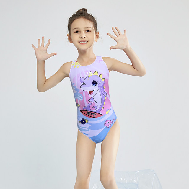 Li Ning Children's Swimsuit Female Triangle Waterproof Significant Professional Training Swimsuit in Swimsuit

