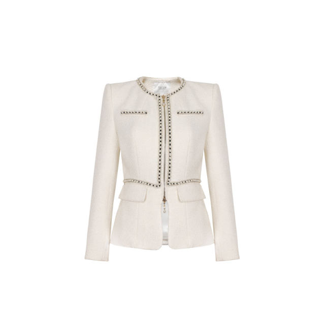 XULU original retro French tweed jacket temperament casual socialite short design small fragrance style jacket
