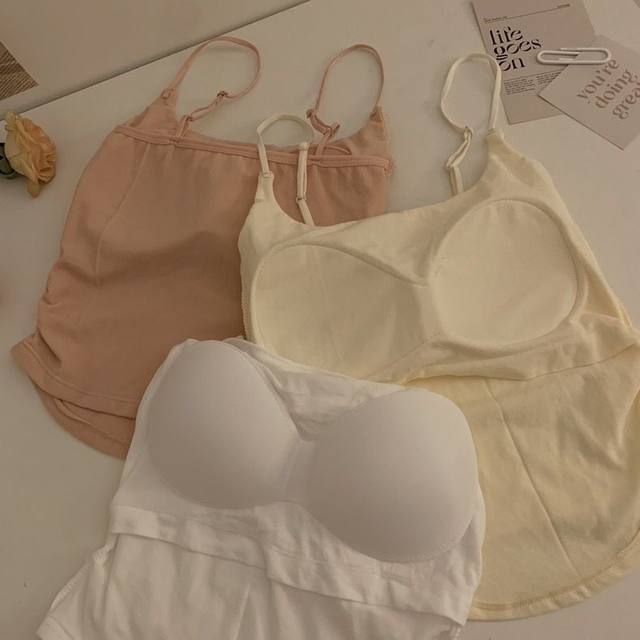 New pure desire and spicy design sensor folds suspender vest female chest cushion inside and outside, wearing a beautiful back in the back, summer