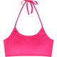 Beach vacation style sexy straps neck halter vest for women in summer short style with chest pad exposed navel top