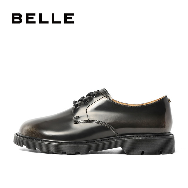 Belle women's shoes retro British wind Oxford shoes small leather shoes spring new women's shoes leather single shoes BKZ21AM4
