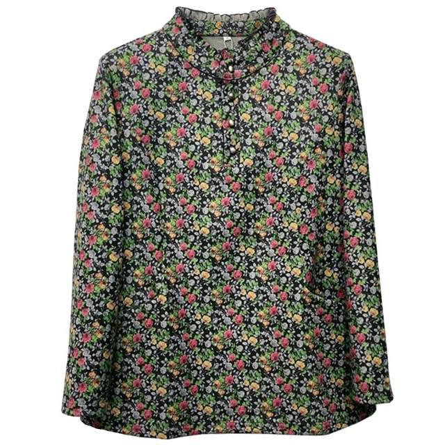 Autumn and winter plus size fashion classic women 50-60 years old belly-covering fungus collar retro inner top loose internet celebrity high-end