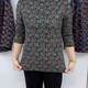 Autumn and winter Internet celebrity new fashionable print classic high-end retro loose middle-aged and elderly mothers wear plush warm top