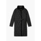 Psalm Selected Winter mink fur collar lace-up mid-length checked goose down jacket
