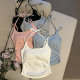 Niche irregular short hot girl irregular suspended vest women's clothing summer external slimming, thin beautiful back top