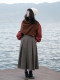 Far House Retro Literary Texic Skirt Single Right Skids Skirt Boiled Skirt Wild College Wind Four Seasons LF3082 Limited
