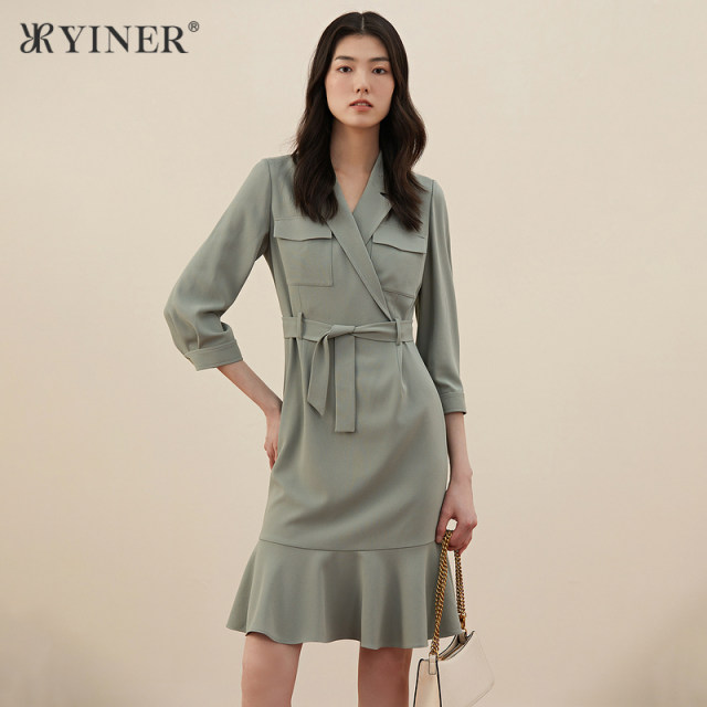 YINER sound children's clothing autumn French elegant and fashionable commuting OL dress

