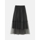 YINER special selection of 2024 summer new commuter mid-length mesh spliced ​​A-line skirt
