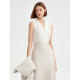 [Langzi Ole]Langzi silk women's sleeveless shirt high-end summer new fashionable temperament V-neck white lining