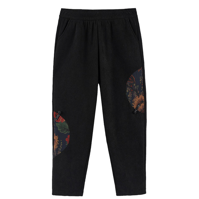 Mom autumn pants middle-aged and elderly women's pants loose outside wearing straight trousers grandma spring autumn and winter elderly elastic pants