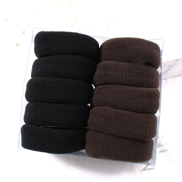 Thickened and thickened head rope high elastic ponytail rubber band tied hair rope durable seamless large hair ring leather case