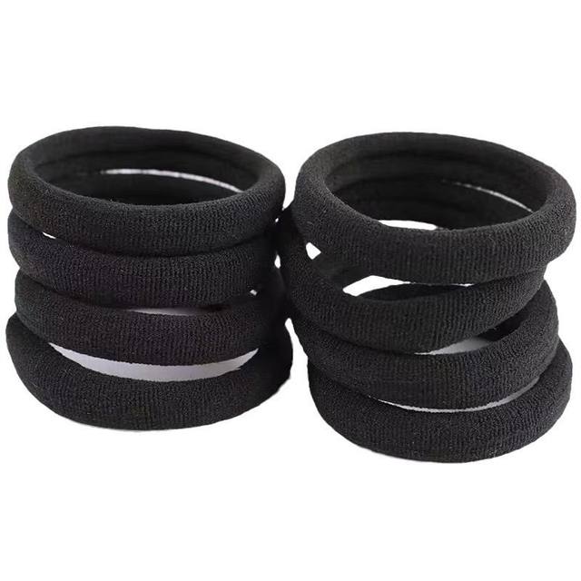 20 black towel hair ties