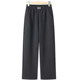 Mom's pants, spring and autumn straight casual pants, middle-aged and elderly women's pants, winter style, velvet, thickened, warm and drapey wide-leg pants