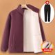 Middle-aged and elderly women's fleece jacket grandma plus velvet cotton coat old man mother spring lamb velvet sweatshirt

