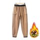 Mom pants spring and autumn, middle -aged and elderly women's pants plus velvet thick middle -aged female winter beam pants high waist casual wearing long pants