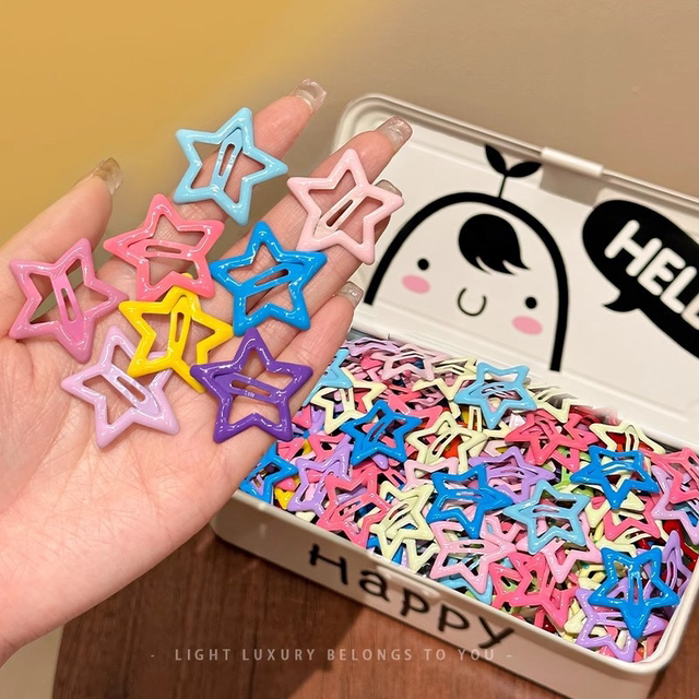 8 star side bangs cute hair clips