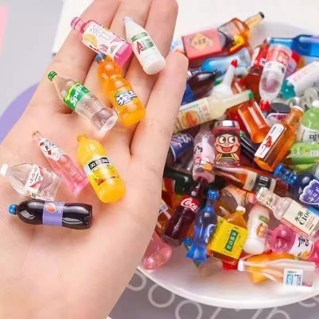 Blind box mini miniature food toy blind bag small ornaments bottle diy resin model children's toys refrigerator cute