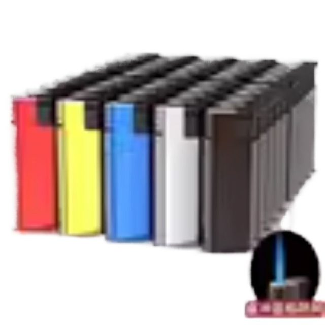 Grab 50 pieces of metal windproof lighters, durable blue flame direct injection, inflatable, factory direct sales, home wholesale ignition