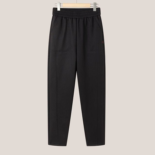 Mom pants spring, autumn and winter models wear loose high waist, straight pants, pants, thickened loose middle -aged and elderly women's pants