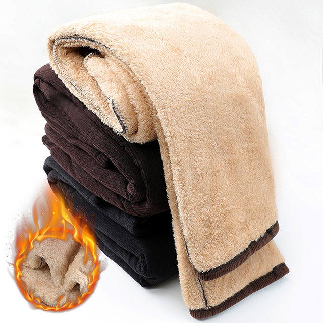 Mother's Corduroy Pants Autumn and Winter Style Plus Velvet Thickened Cotton Pants Large Size Middle-aged and Elderly Women's Outerwear Pants