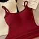 
Double-sided plush velvet with chest padding and pure lust bottoming camisole for women in autumn and winter thickened thermal underwear tops