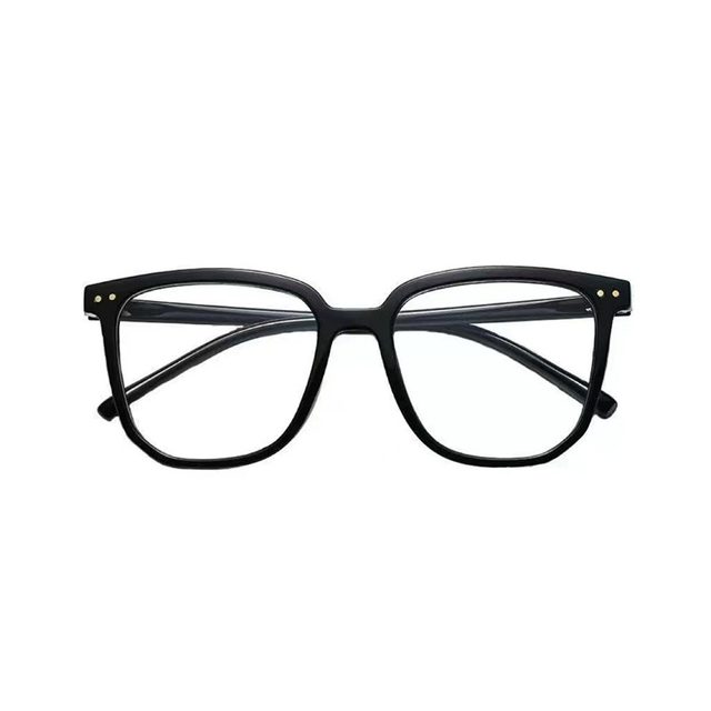 Black-framed glasses for women without makeup, myopia degree can be equipped with high-end large-frame anti-blue light flat glasses to make the face smaller