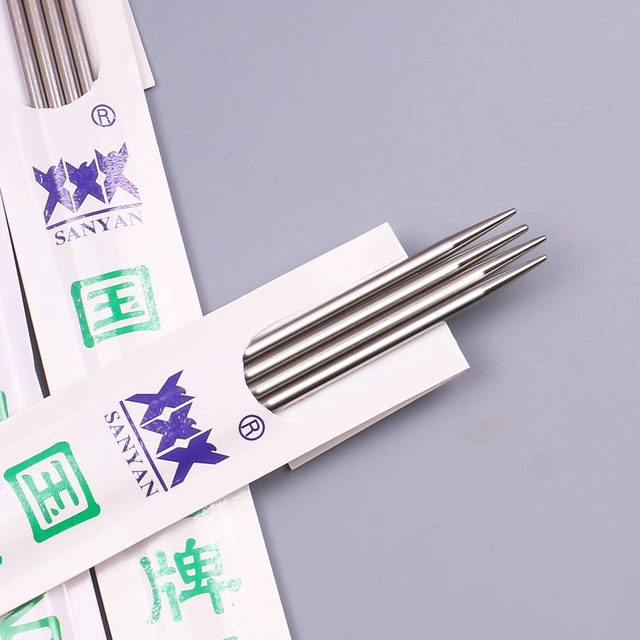 Stainless steel sweater needle straight knitting tool set hand knitting scarf sweater knitting needle three swallow stick needle