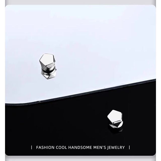 Artistic ear clip silver autumn and winter high-end magnetic ear bone clip men's cool style niche unique non-pierced earrings