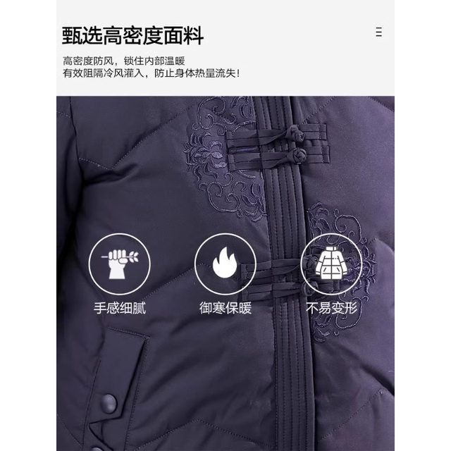 
Mom down jacket for winter 2025 new short hooded thickened warm middle-aged and elderly grandmother jacket for women