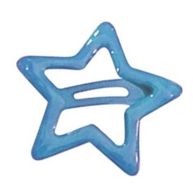 Blue star hairpin Zhang Jie concert headwear support dopamine cute five-pointed star bangs side clip hairpin