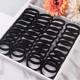 20 black towel hair ties