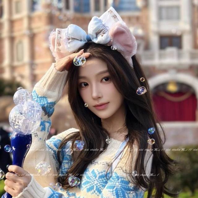 Lina Bell Bow Headband Cute Face-Showing Small Headband Hair Accessories Suitable for Disney Disney Headbands Women